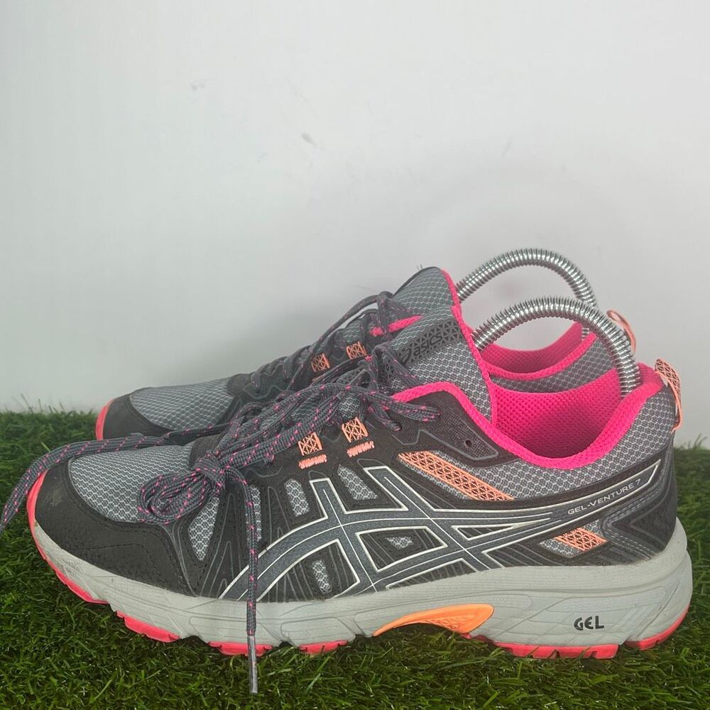 Asics Gel-Venture 7 Trail Running Shoes Women's 8.5 Grey Athletic Outdoor Sneake